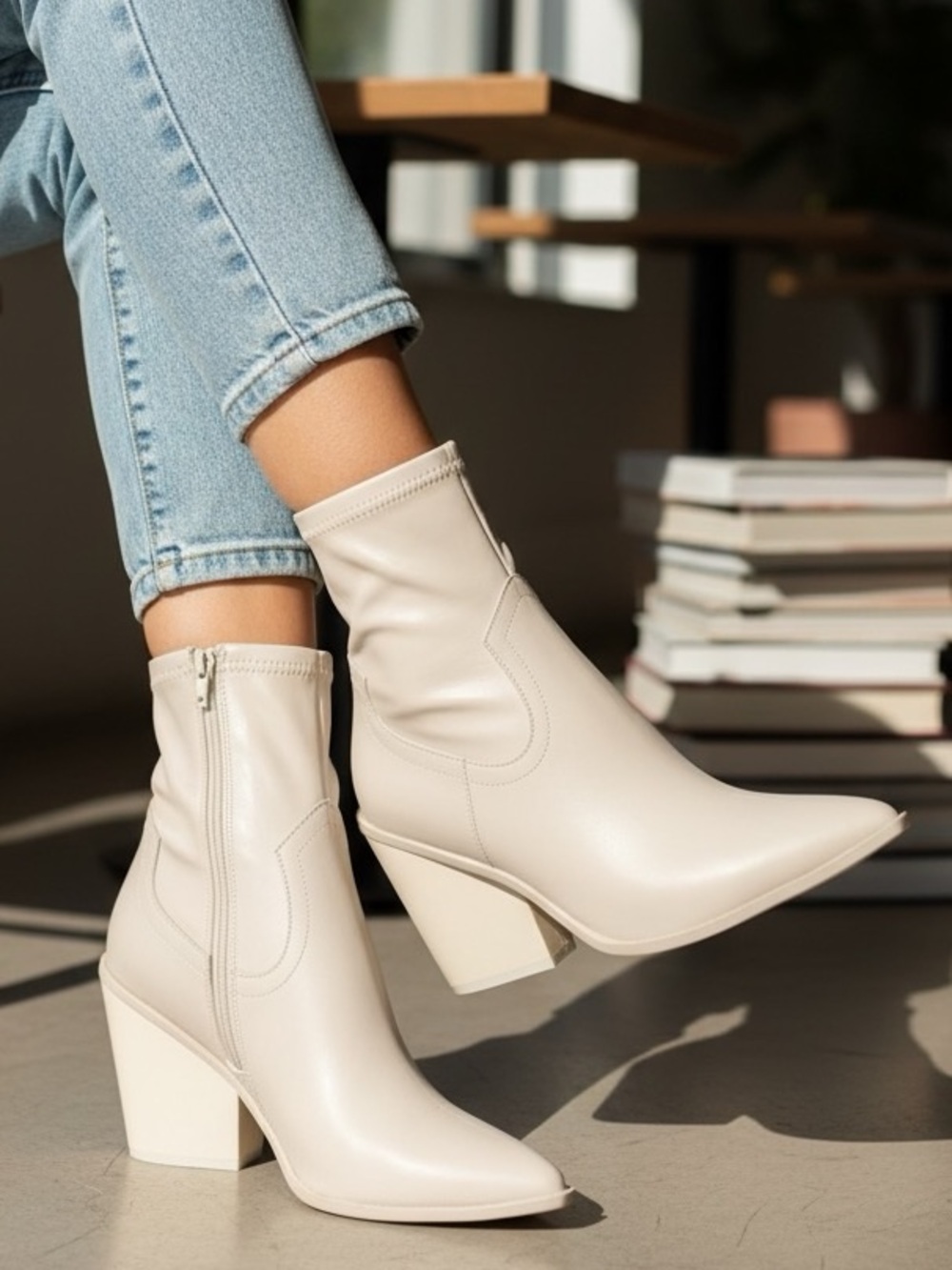 Steve Madden Soft Leather Heeled Booties